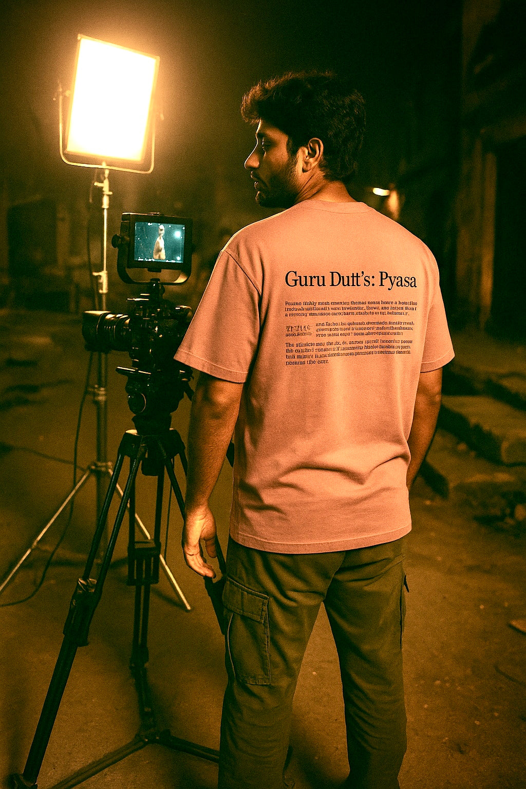 Oversized Guru Dutt's Timeless Classic Terry Tshirt