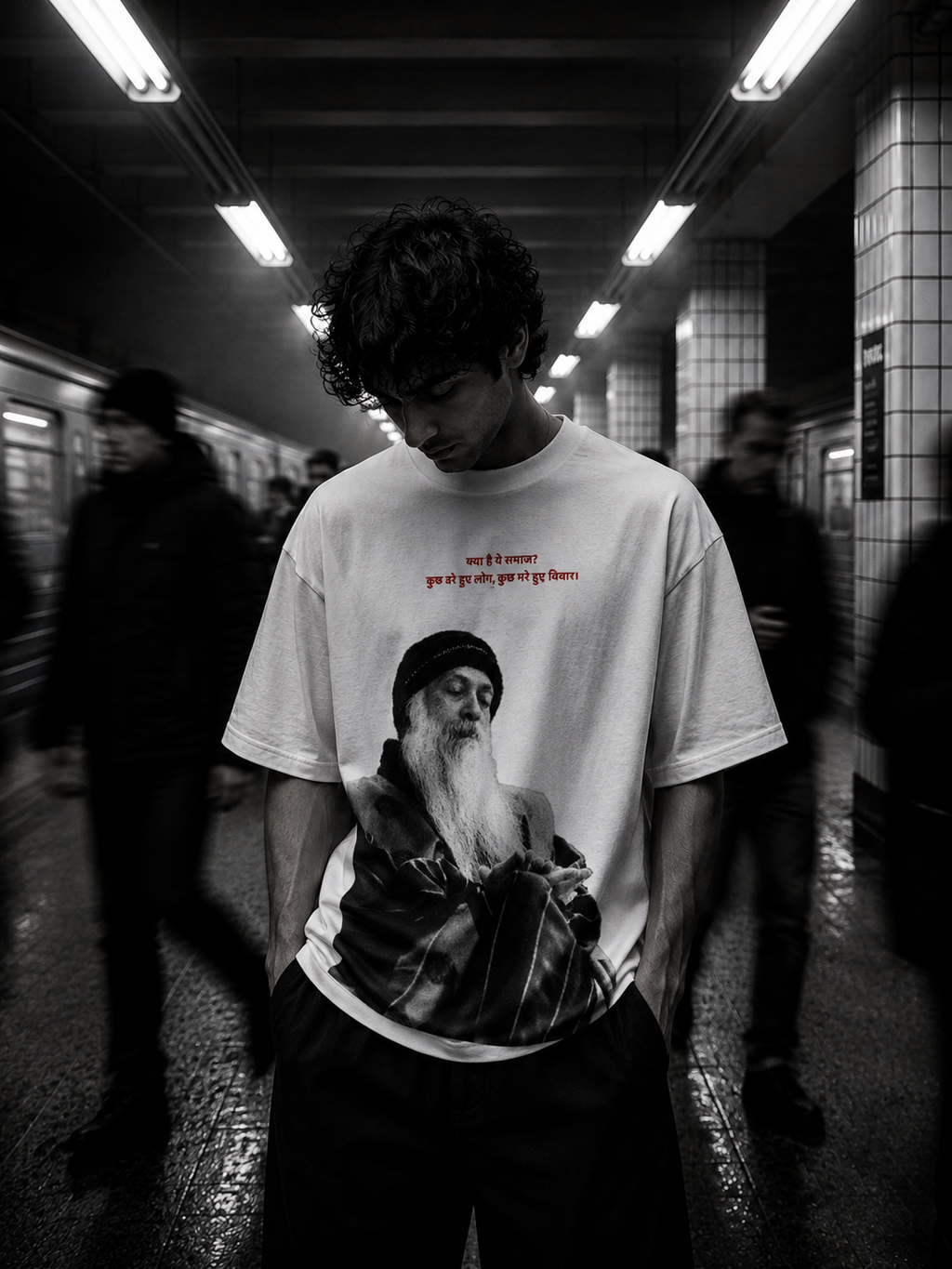Sabh jhooth hai | Heavyweight Unisex Crewneck T-shirt | Gildan® 5000