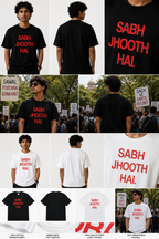 SABH JHOOTH HAI | Unisex Standard Crew T-Shirt