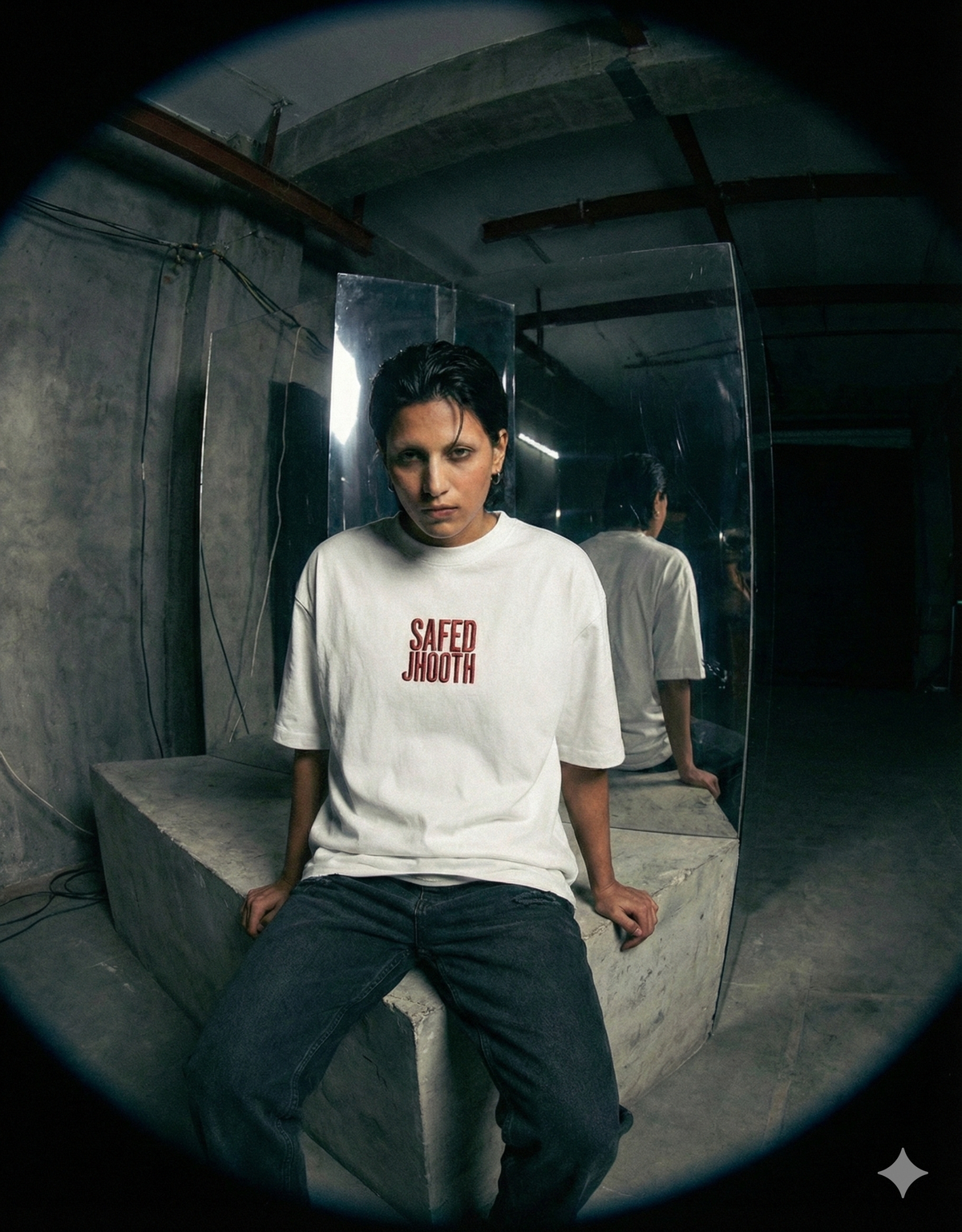 SAFED JHOOTH | Oversized Tee