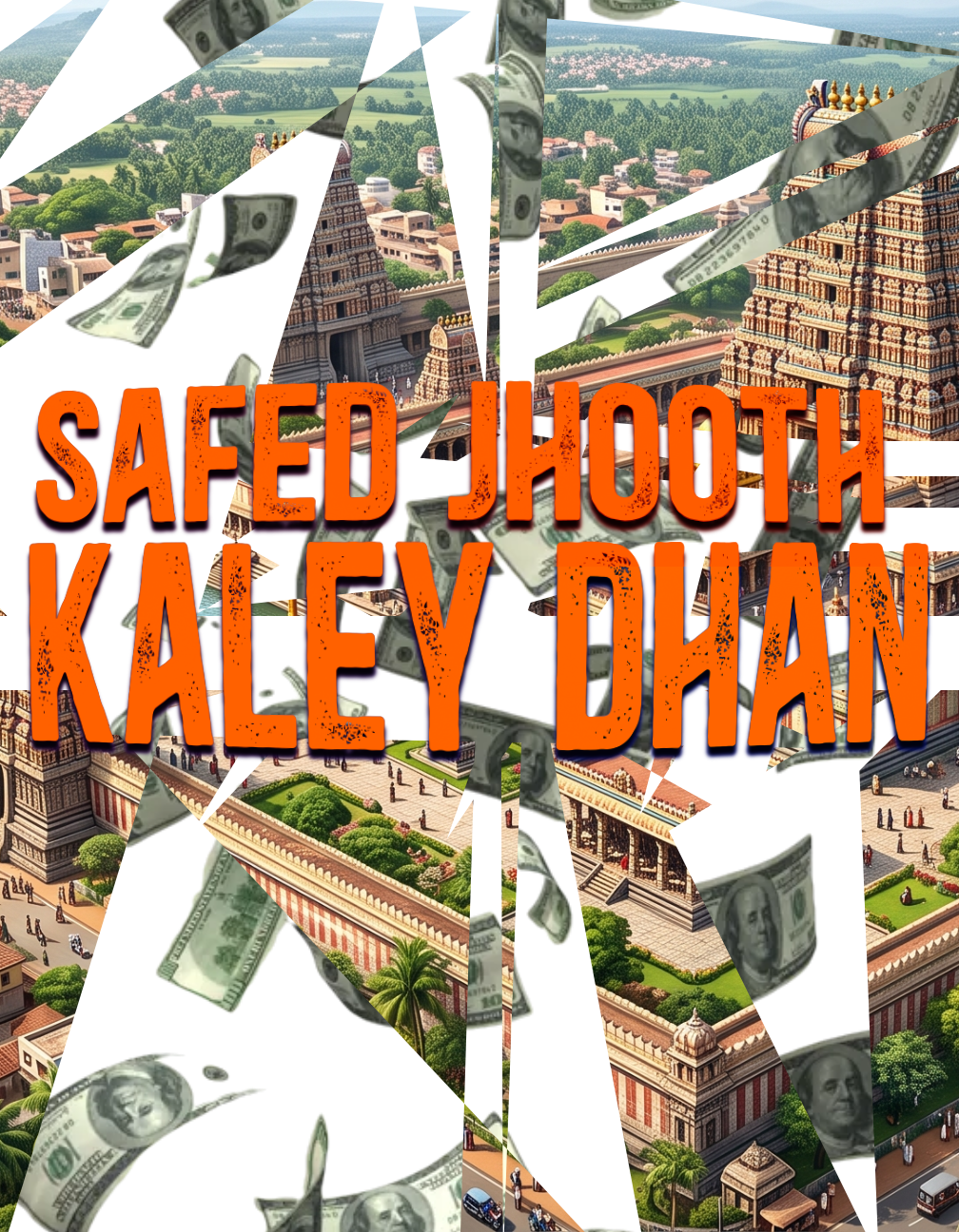 Safed jhooth, Kaley dhan | Unisex Standard Crew T-Shirt